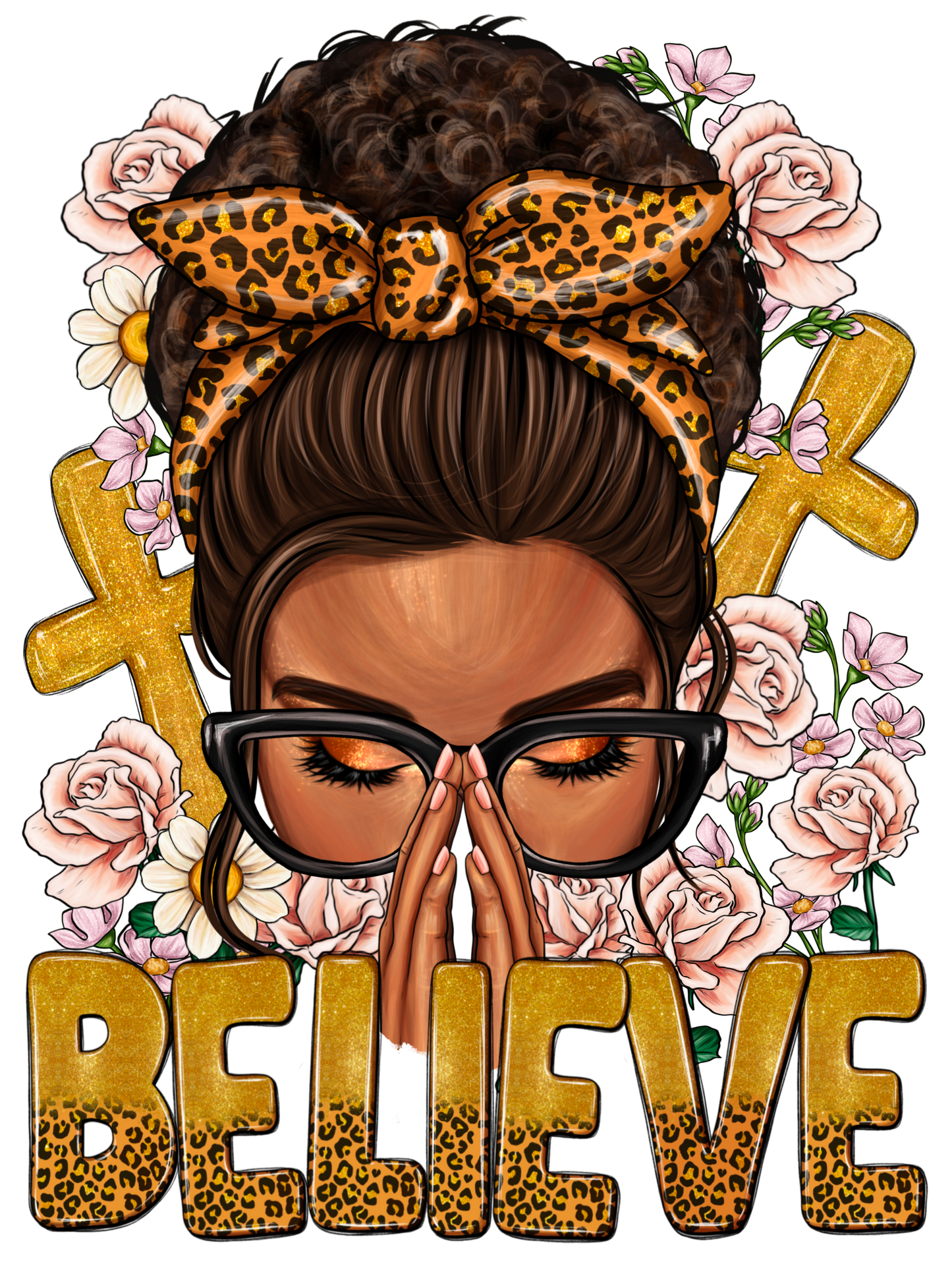Believe Messy Bun
