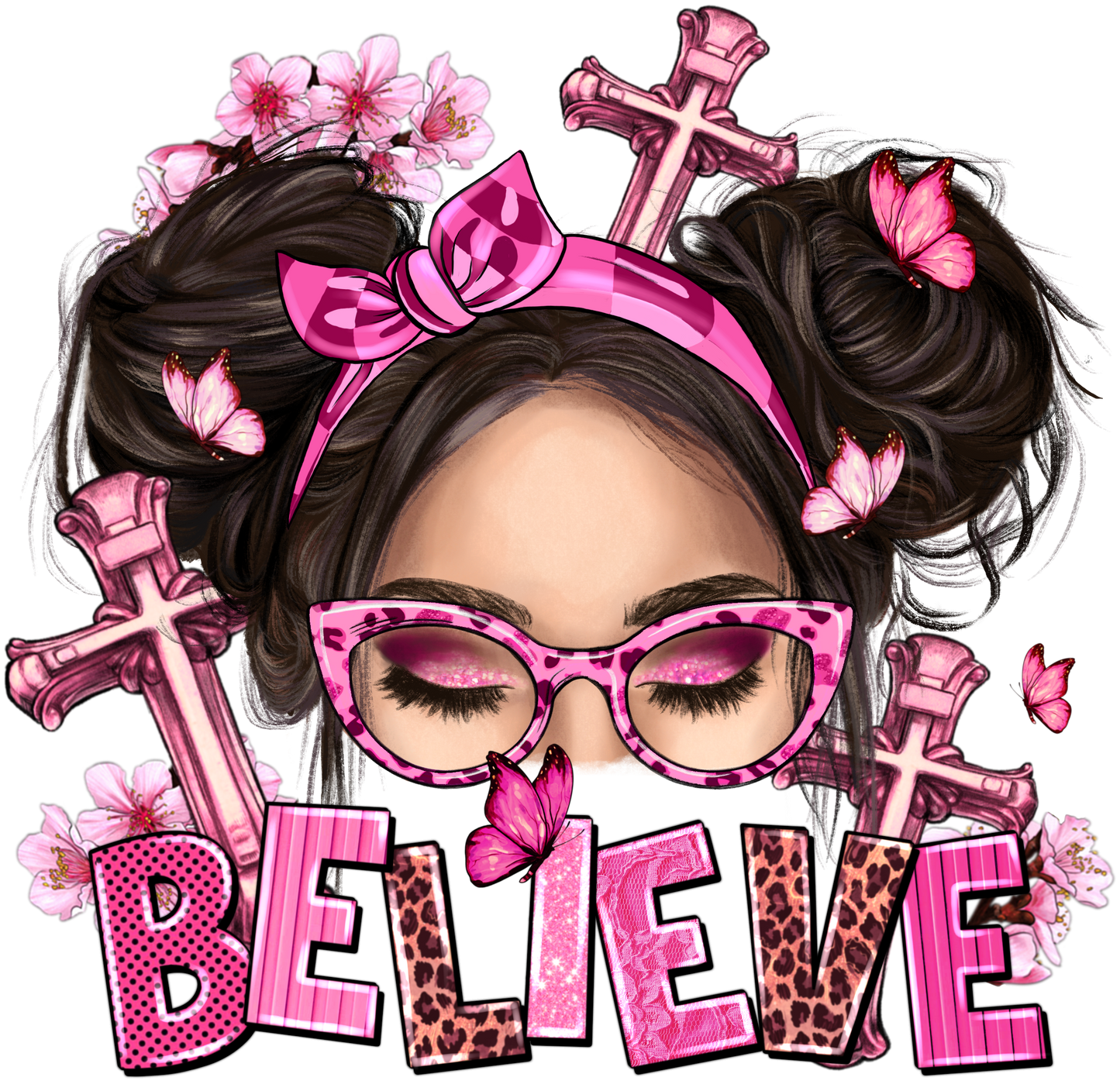 Believe Messy Bun